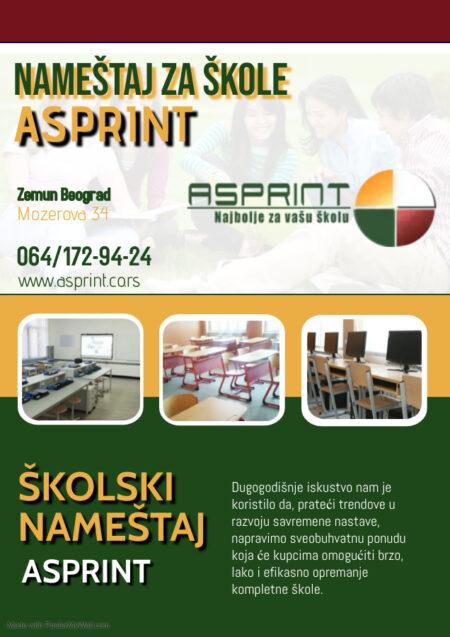 asprint nameštaj za škole