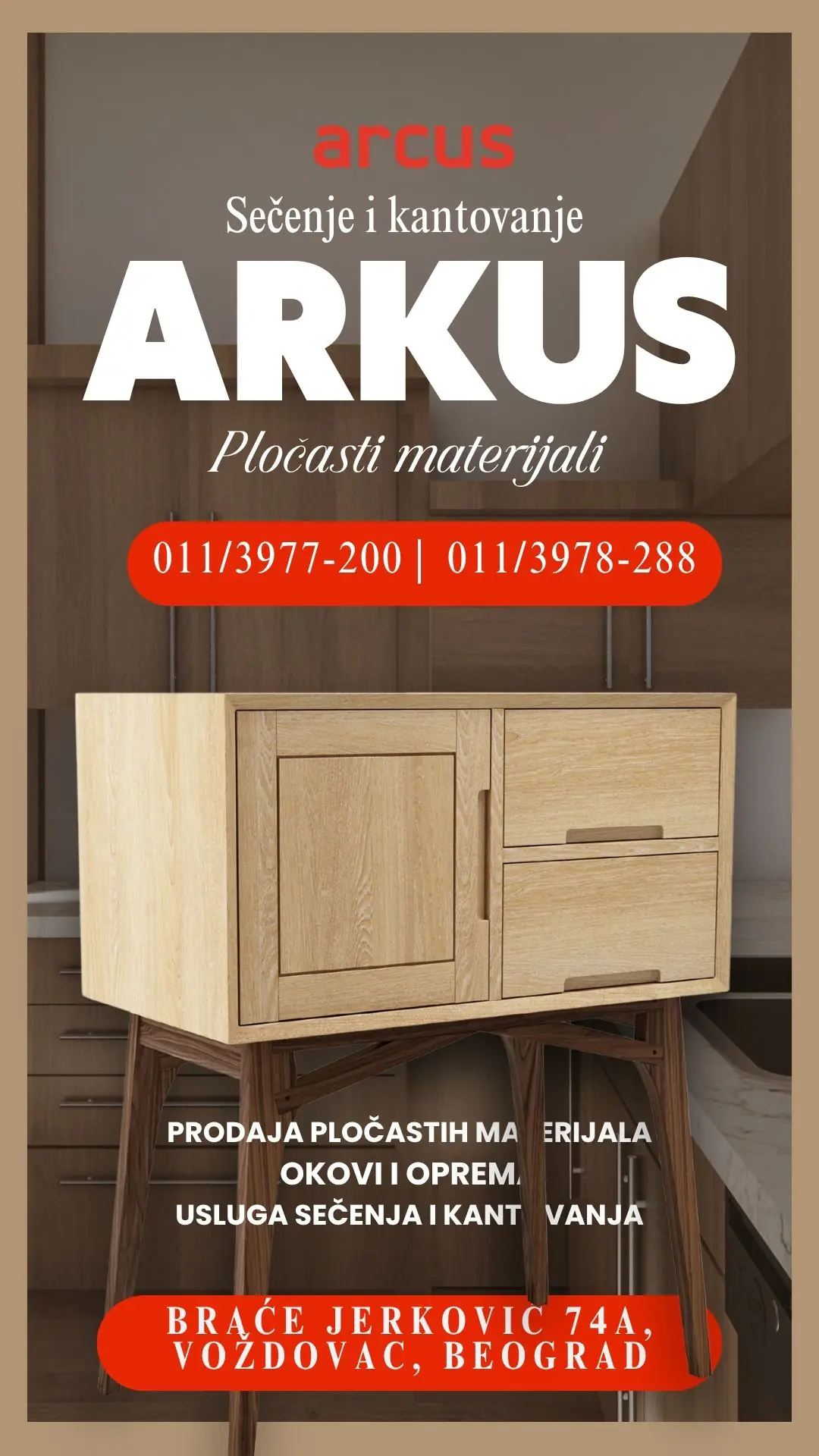 Sečenje i kantovanje pločastih materijala Arkus Beograd