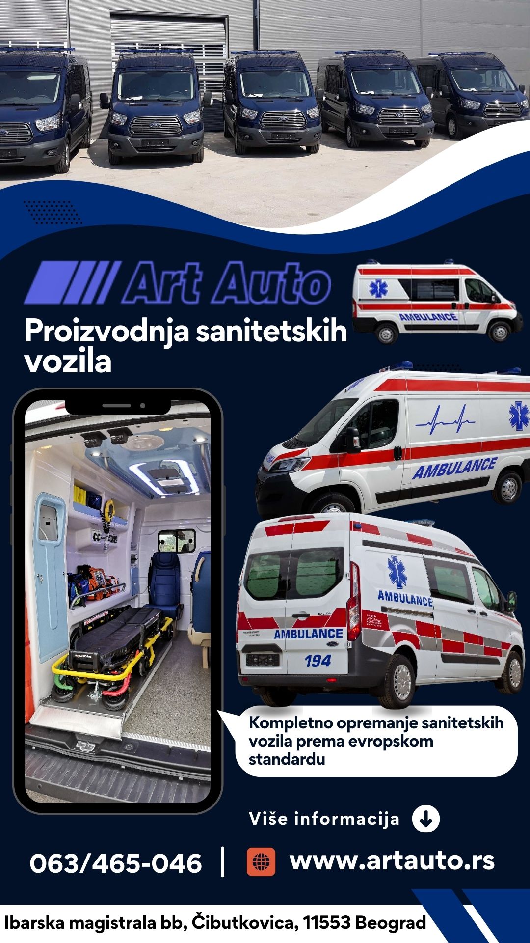 Proizvodnja sanitetskih vozila ART Auto doo