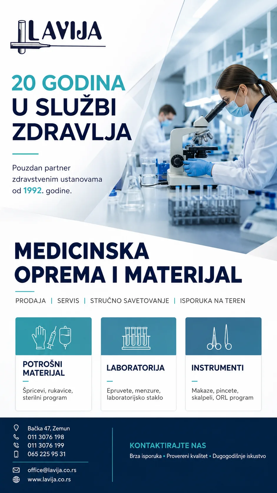 Medicinska oprema i materijal Zemun | Prodaja | Lavija doo