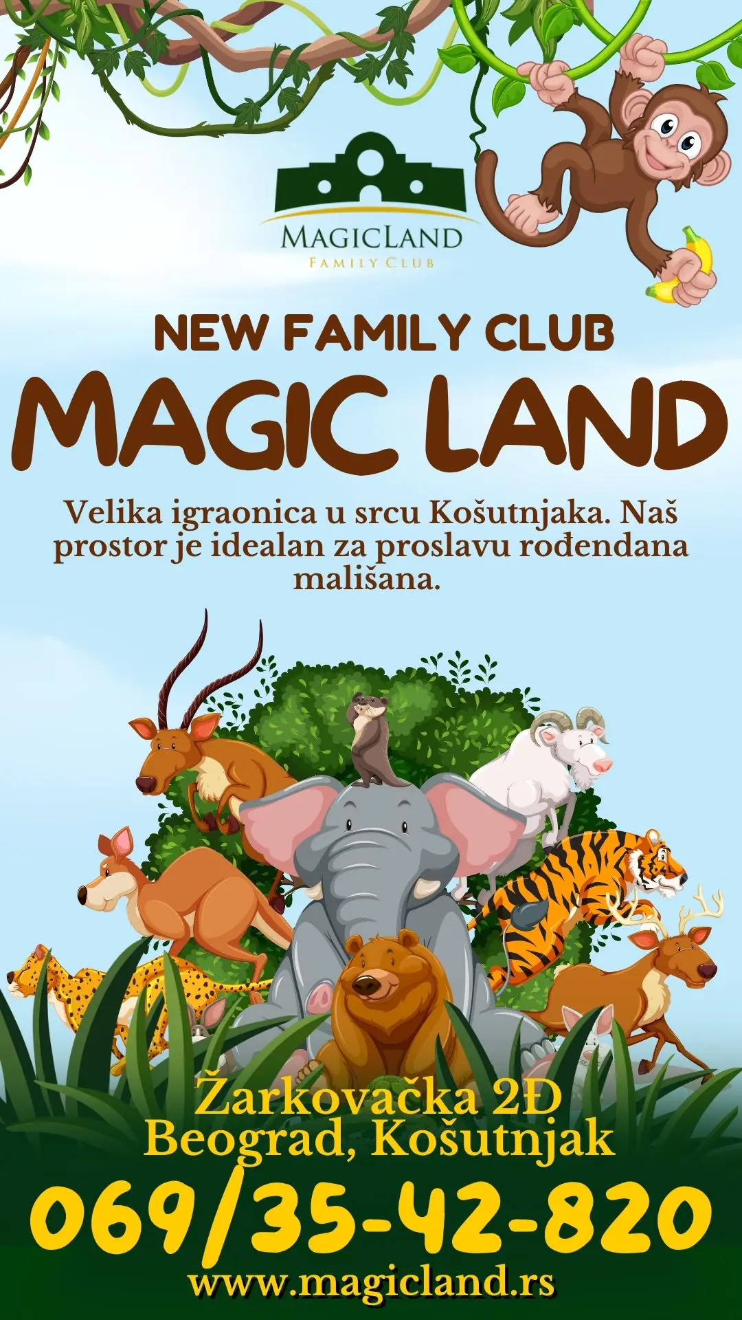 Igraonica rođendaonica Magic Land New Family Club Beograd Košutnjak