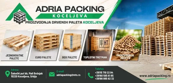 Proizvodnja drvenih paleta Koceljeva Adria Packing doo