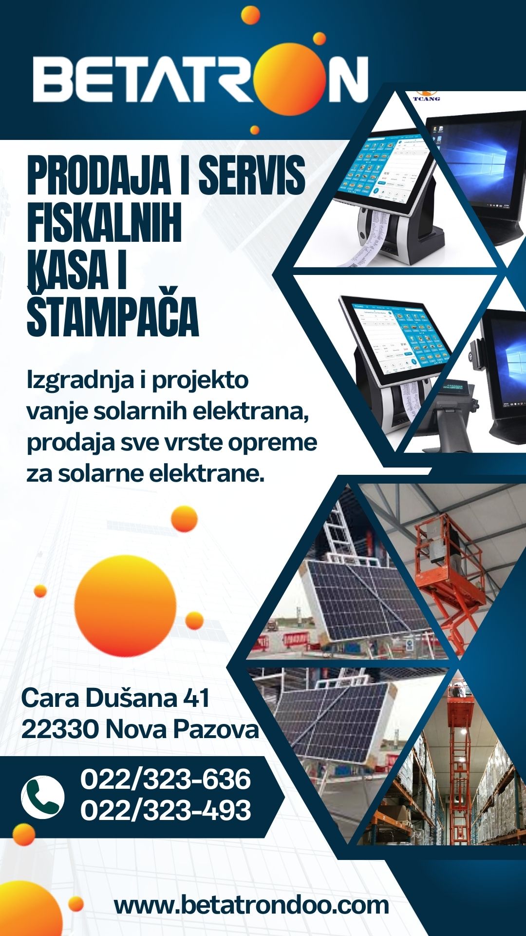 Fiskalne kase Nova Pazova | Solarni sistemi Betatron doo