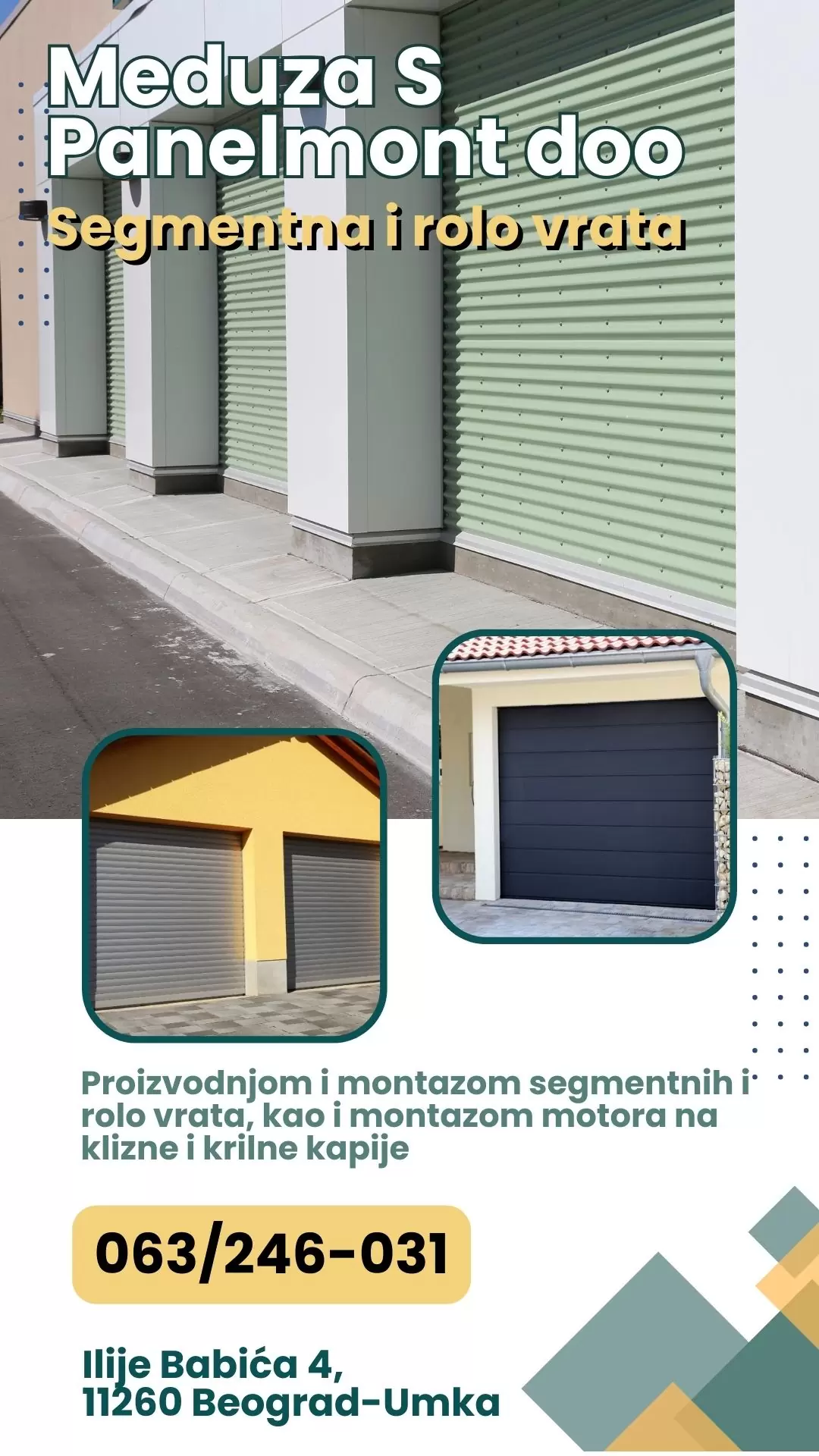 Segmentna i rolo vrata Beograd Meduza S | Panelmont doo