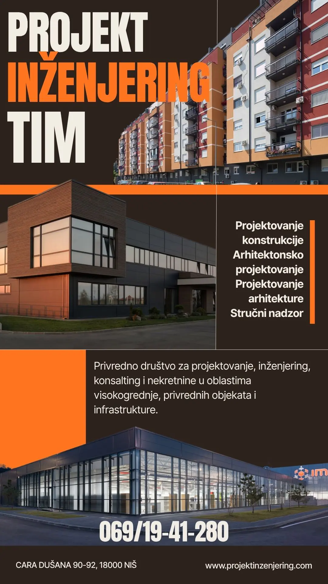 Arhitektonsko projektovanje Projektinženjering TIM doo Niš