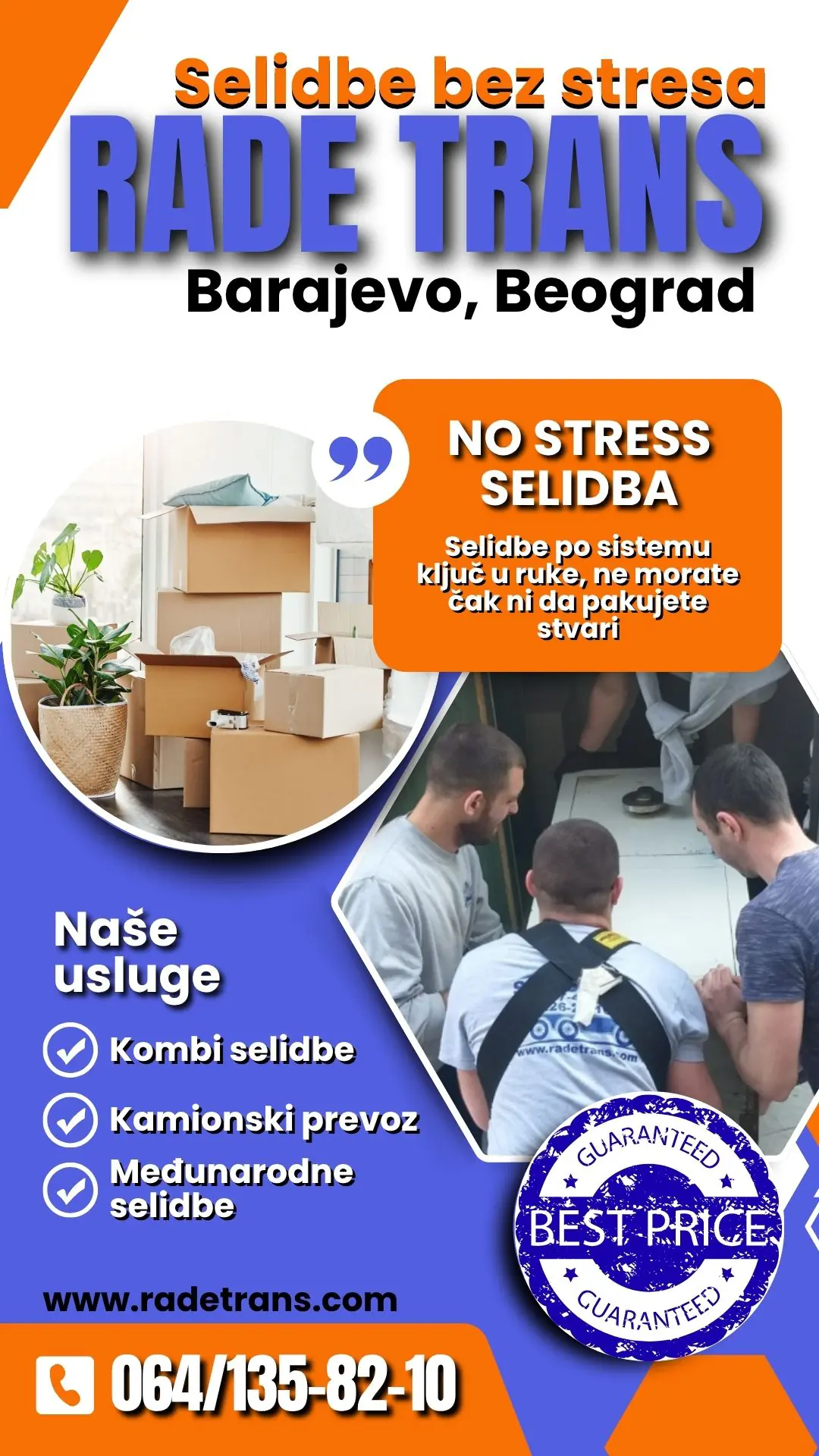 Selidbe bez stresa Rade Trans Selidbe