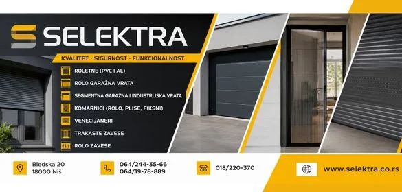 Roletne, komarnici Niš | Selektra Plus ALU i PVC stolarija Niš