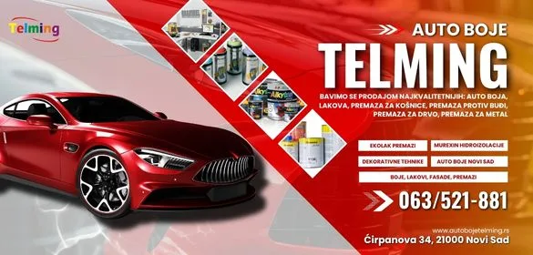 Boje, lakovi, fasadni materijali Novi Sad Telming doo
