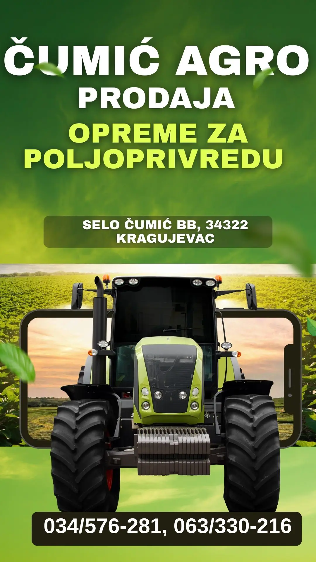 Prodaja opreme za poljoprivredu Čumić agro Kragujevac