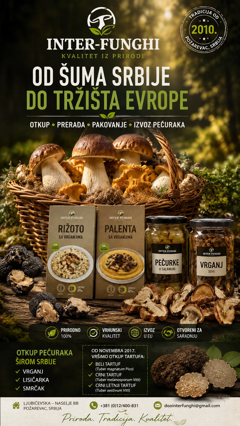 Otkup prerada i izvoz pečuraka Inter-Funghi doo
