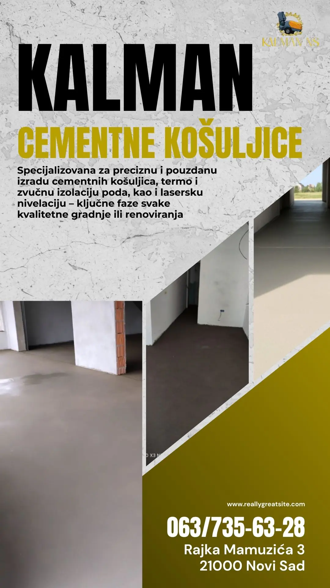 Mašinska izrada cementnih košuljica Kalman