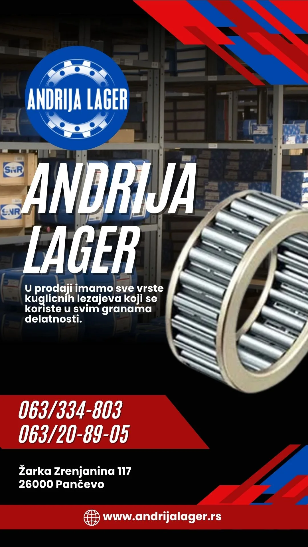 Kuglični ležajevi Pančevo Andrija Lager doo