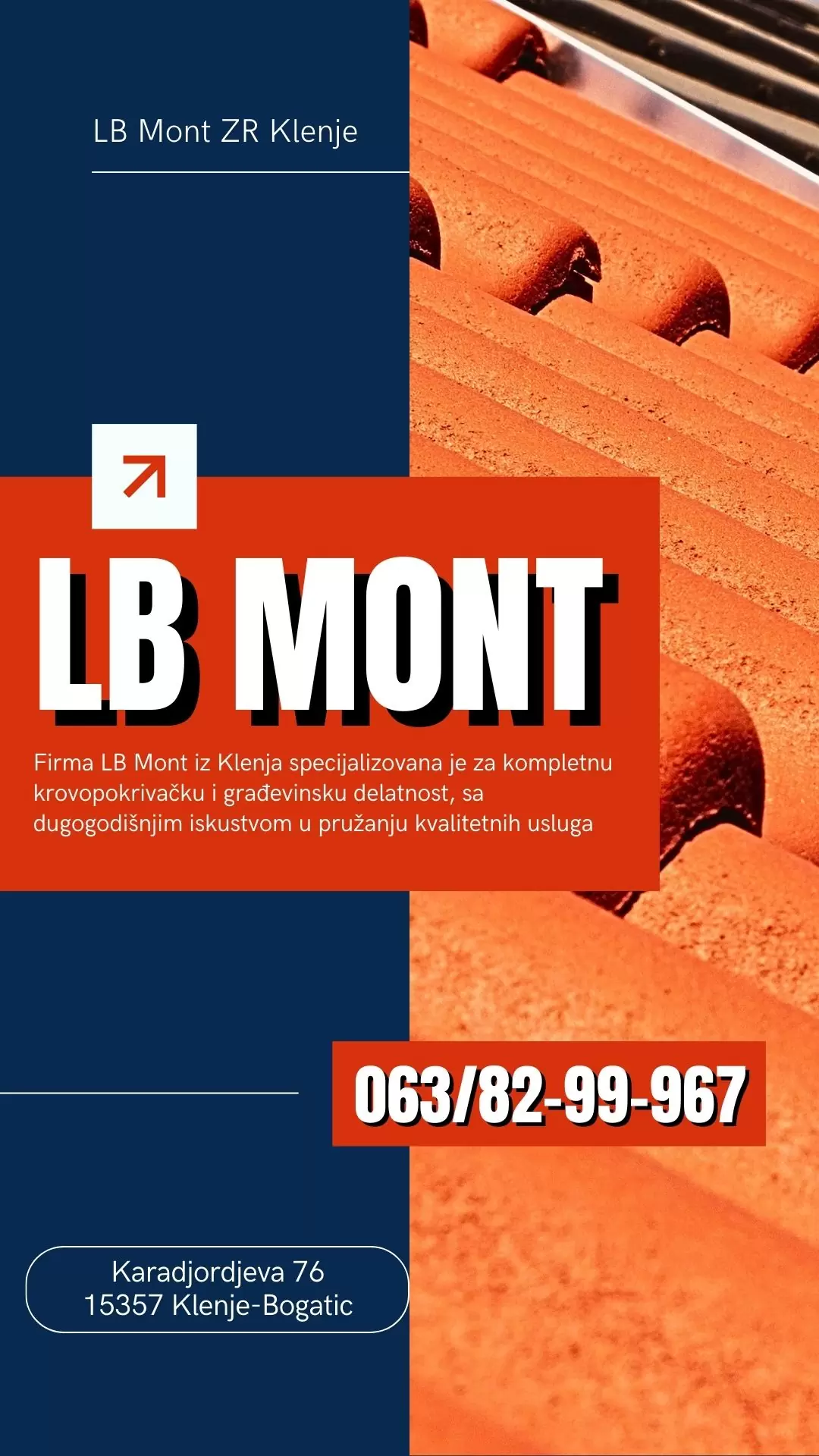 Krovopokrivački radovi LB Mont ZR Klenje