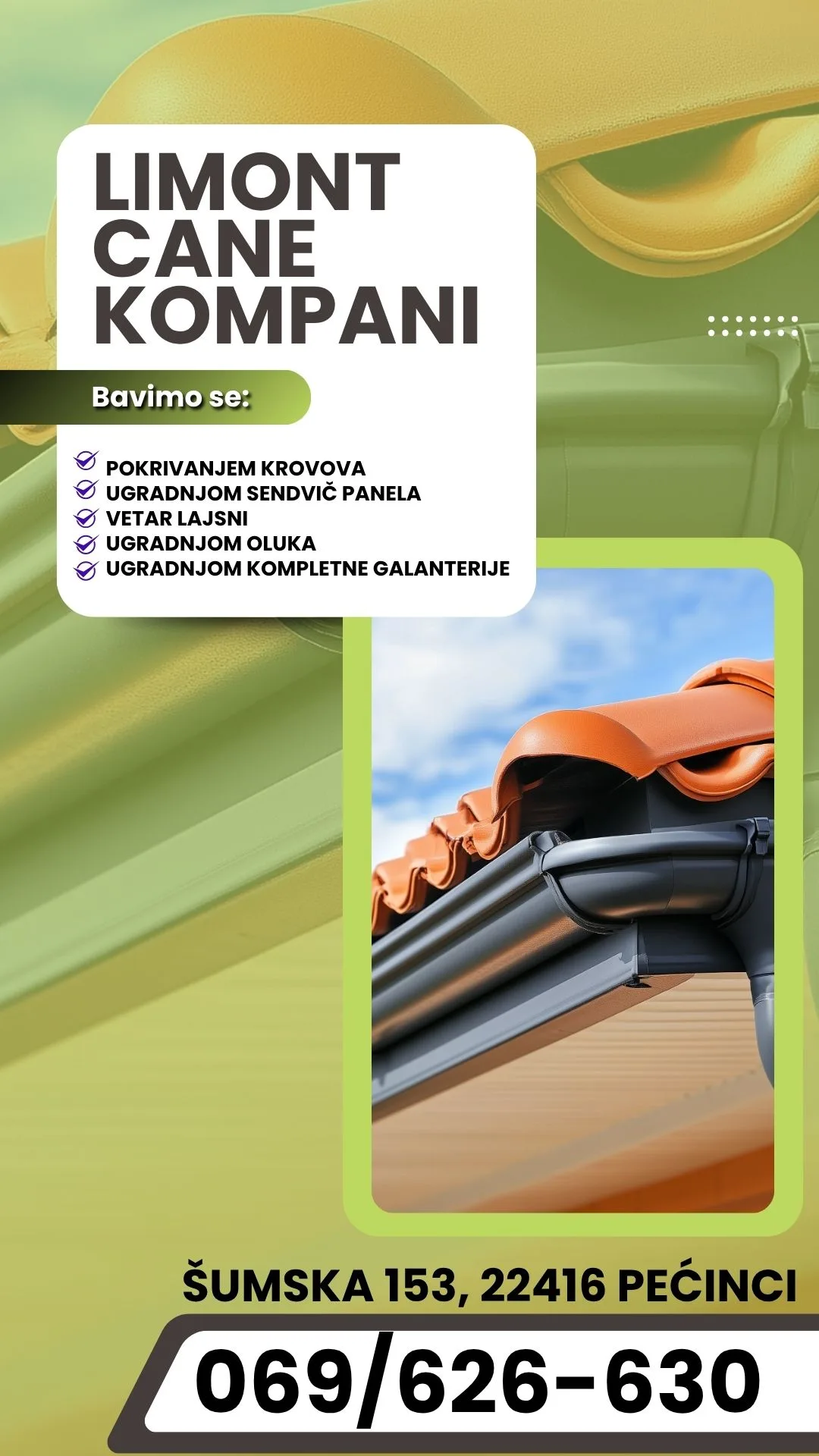 Krovni radovi i limarija Pećinci Limont Cane Kompani