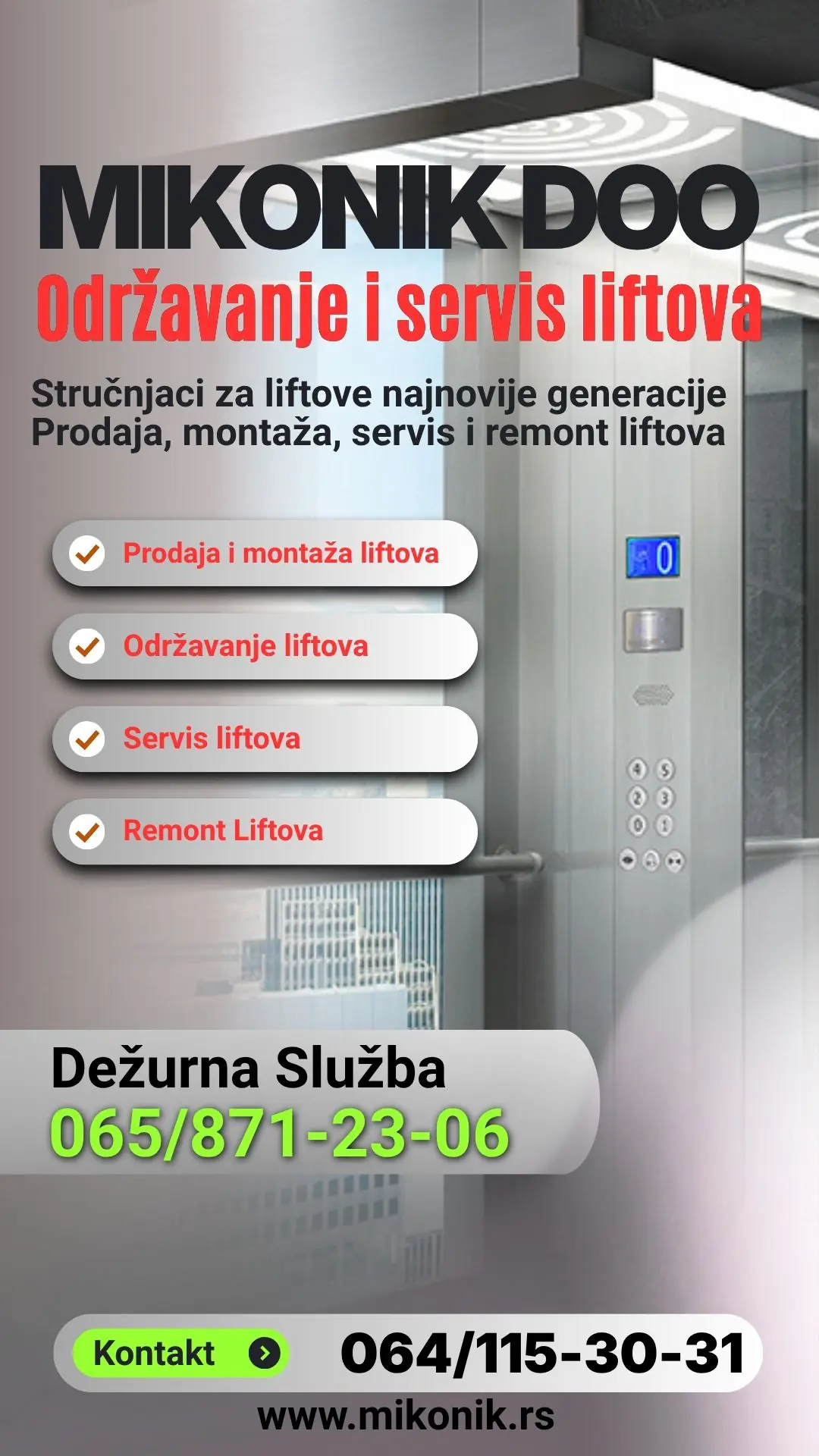 Održavanje i servis liftova Mikonik doo