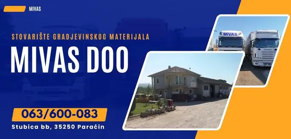 Mivas doo Stovariste gradjevinskog materijala Paraćin
