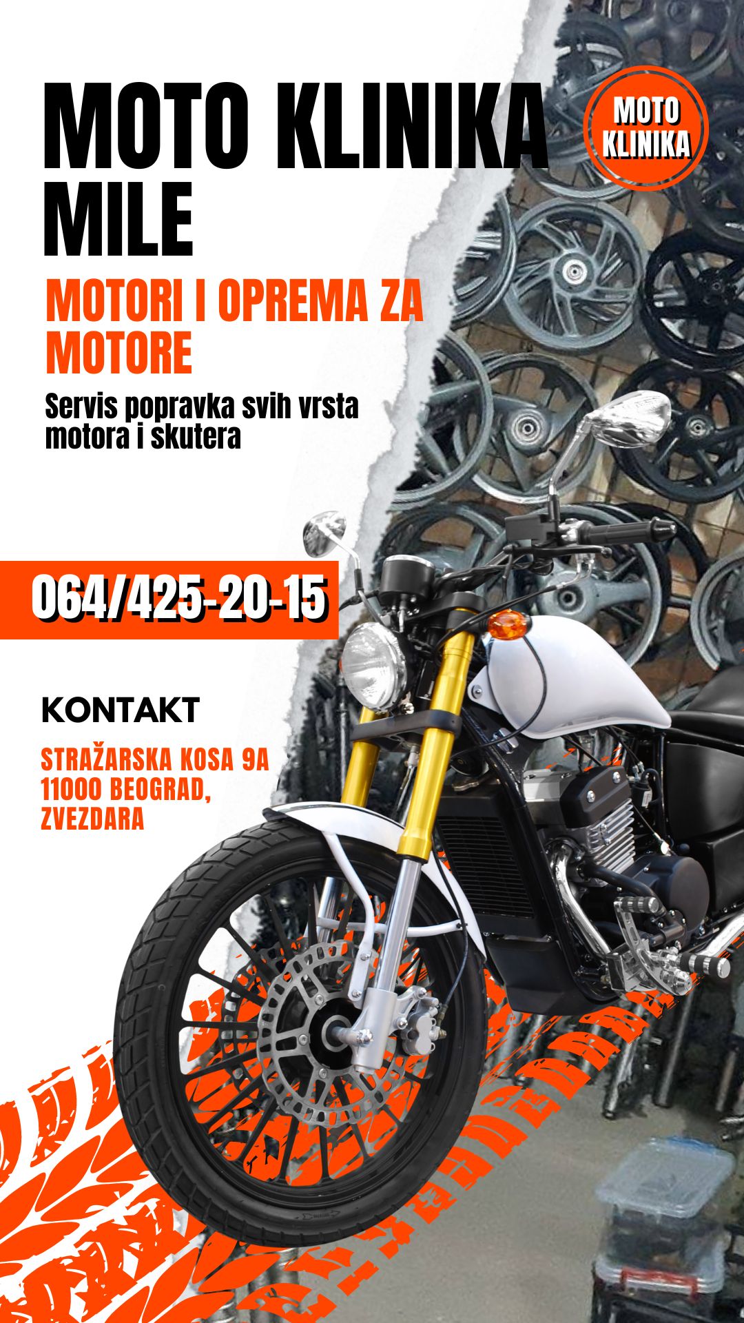 Servis i delovi za sve vrste motora Moto Klinika Mile Beograd
