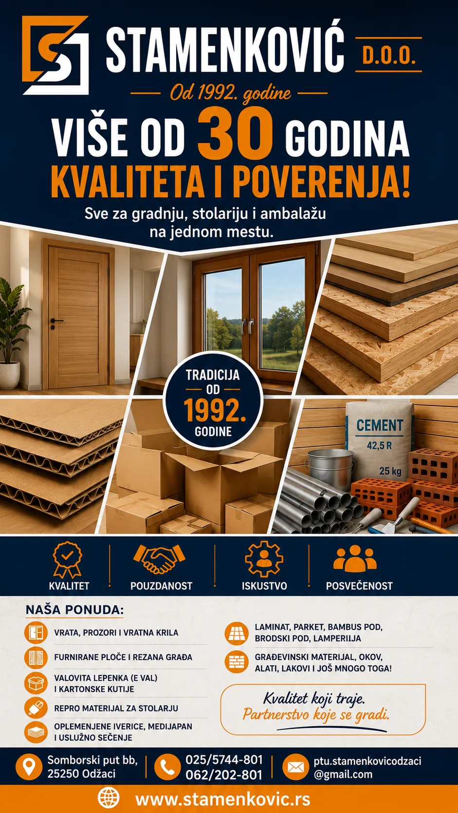 Sve za gradnju, stolariju i ambalažu na jednom mestu Stamenković doo Odžaci