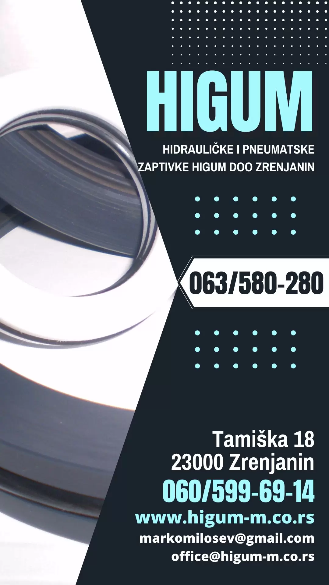 Hidrauličke i pneumatske zaptivke Higum Zrenjanin