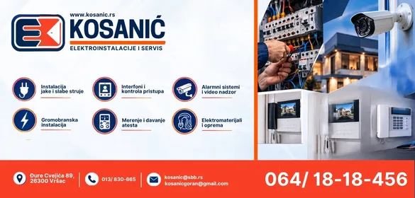 Ektroinstalacija jake i slabe automatika i procesni inženjering Kosanić doo