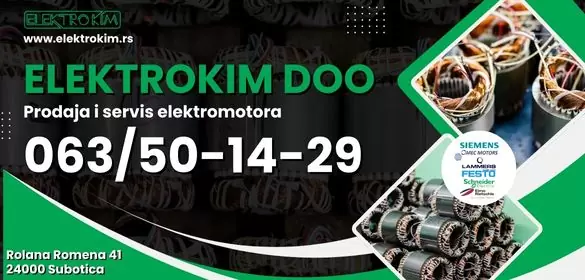 Prodaja i servis elektromotora ELEKTROKIM doo Subotica