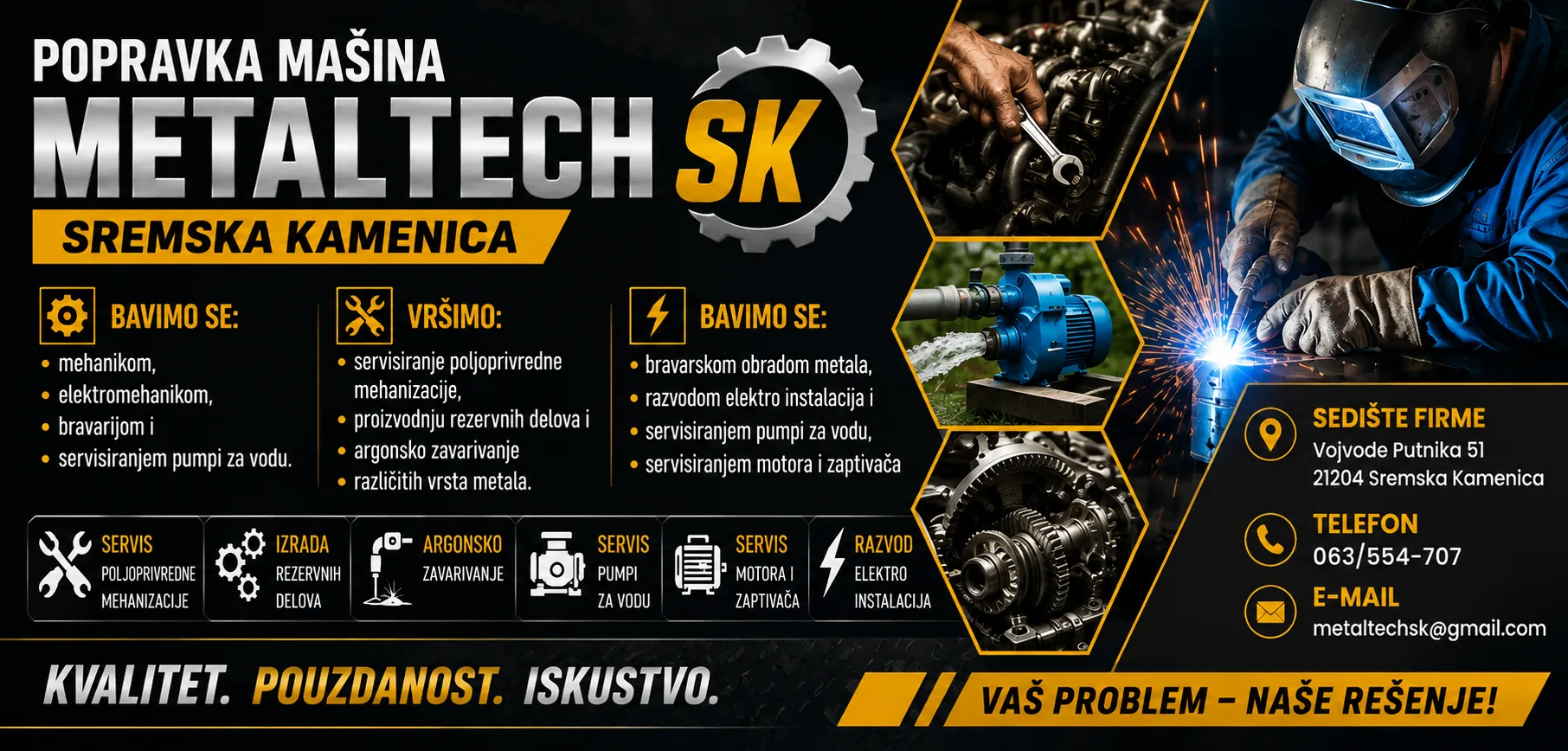 Popravka servis i obrada mašina Metaltech SK Sremska Kamenica