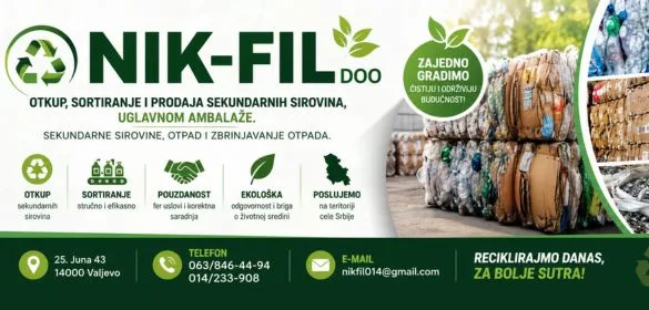 Otkup sekundarnih sirovina Valjevo Nik-Fil doo