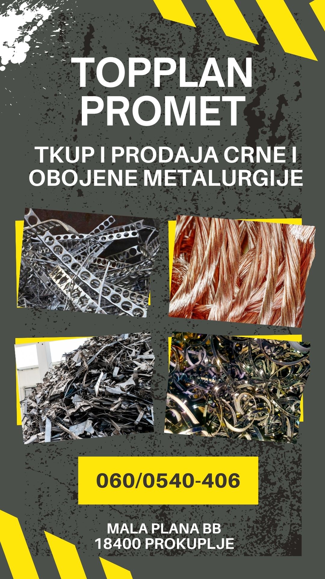 Otkup i prodaja crne i obojene metalurgije Prokuplje Topplan Promet doo