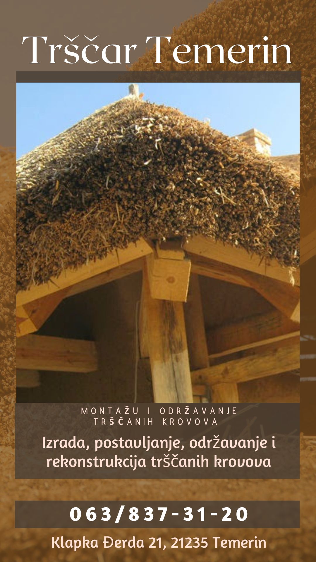 Trščani krovovi izrada i održavanje Trščar Temerin