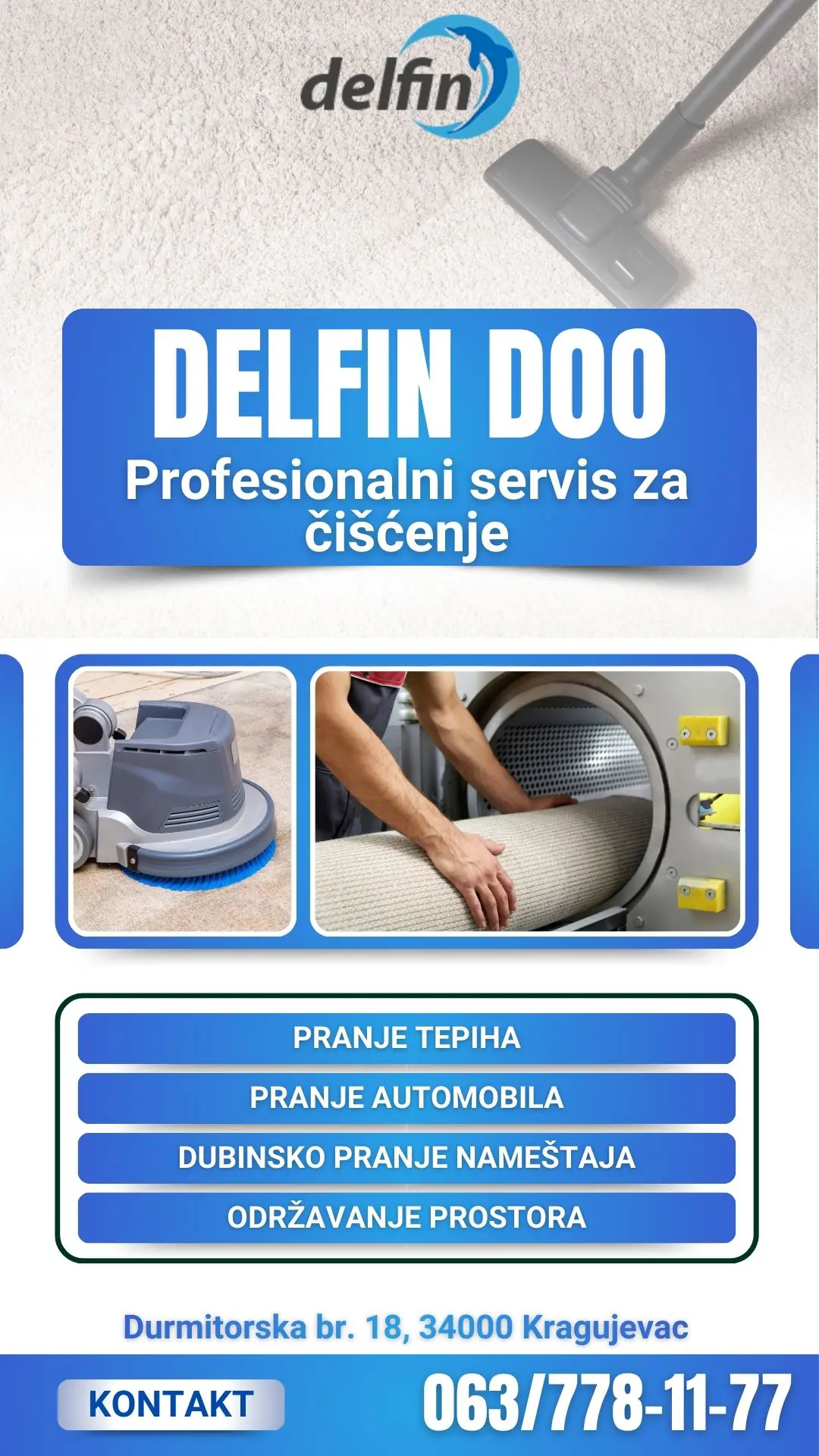 Profesionalni servis za čišćenje i održavanje Kragujevac Delfin doo