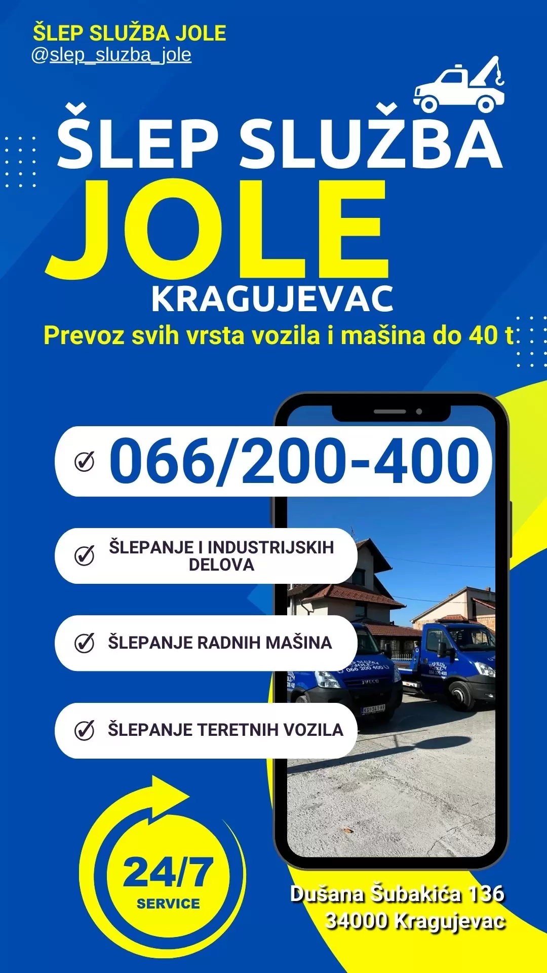 Šlep Služba Kragujevac Jole Šlep