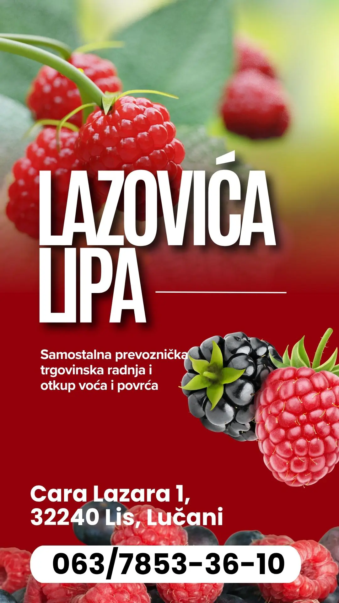 Otkup voća i povrća Lučani Lazovića Lipa