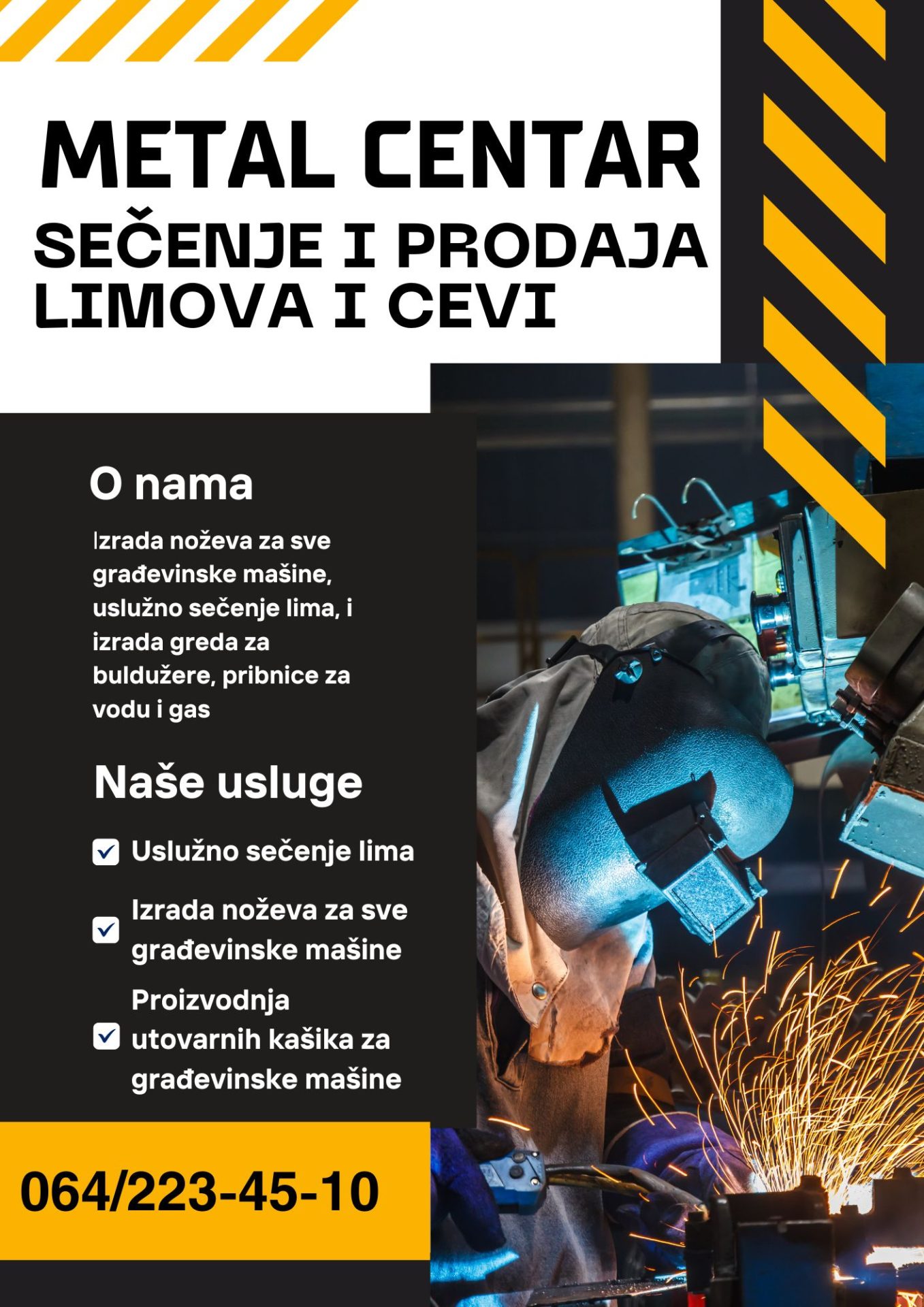 Sečenje i prodaja limova i cevi Metal Centar