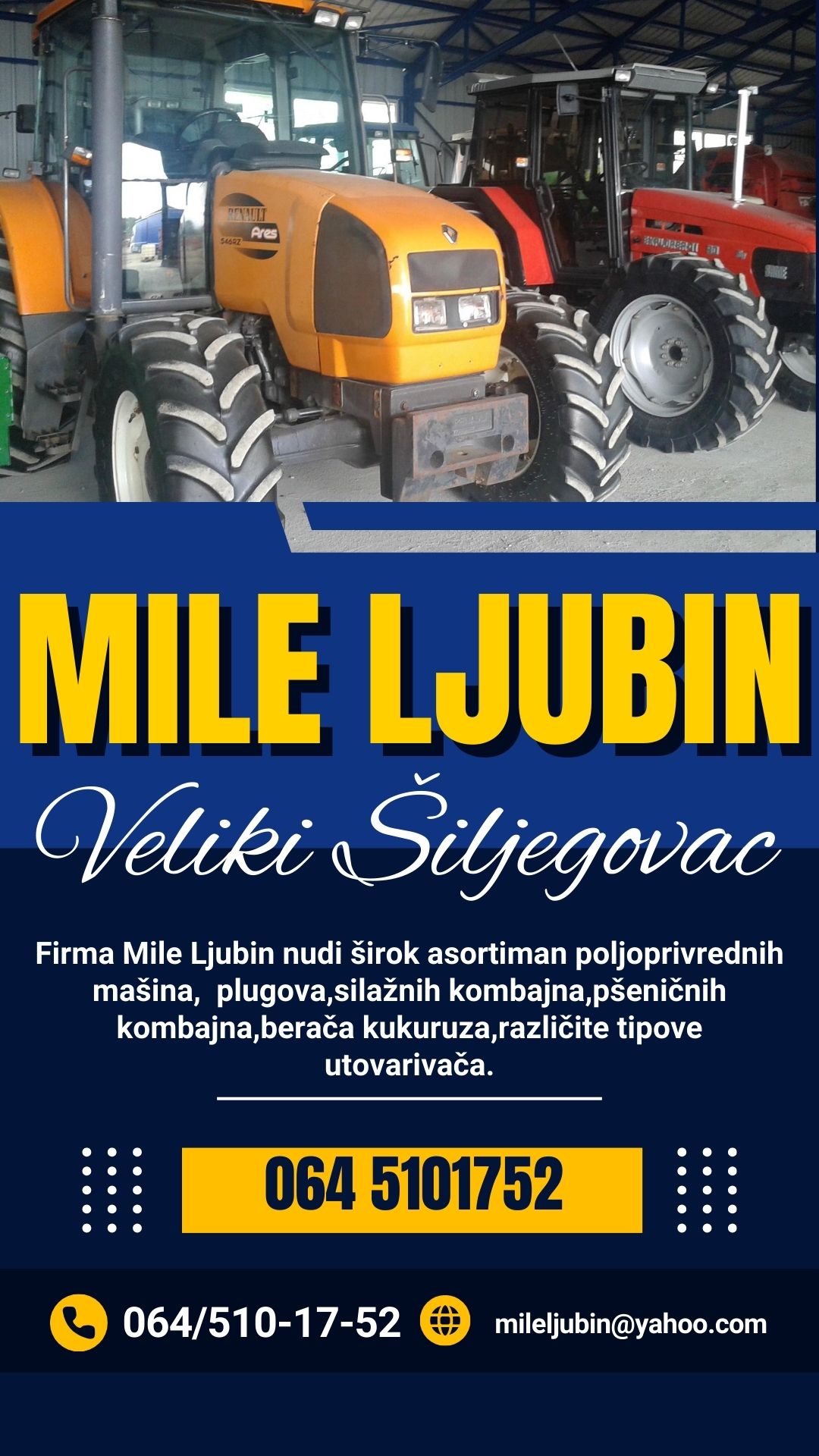 Mile Ljubin doo širok asortiman poljoprivrednih mašina