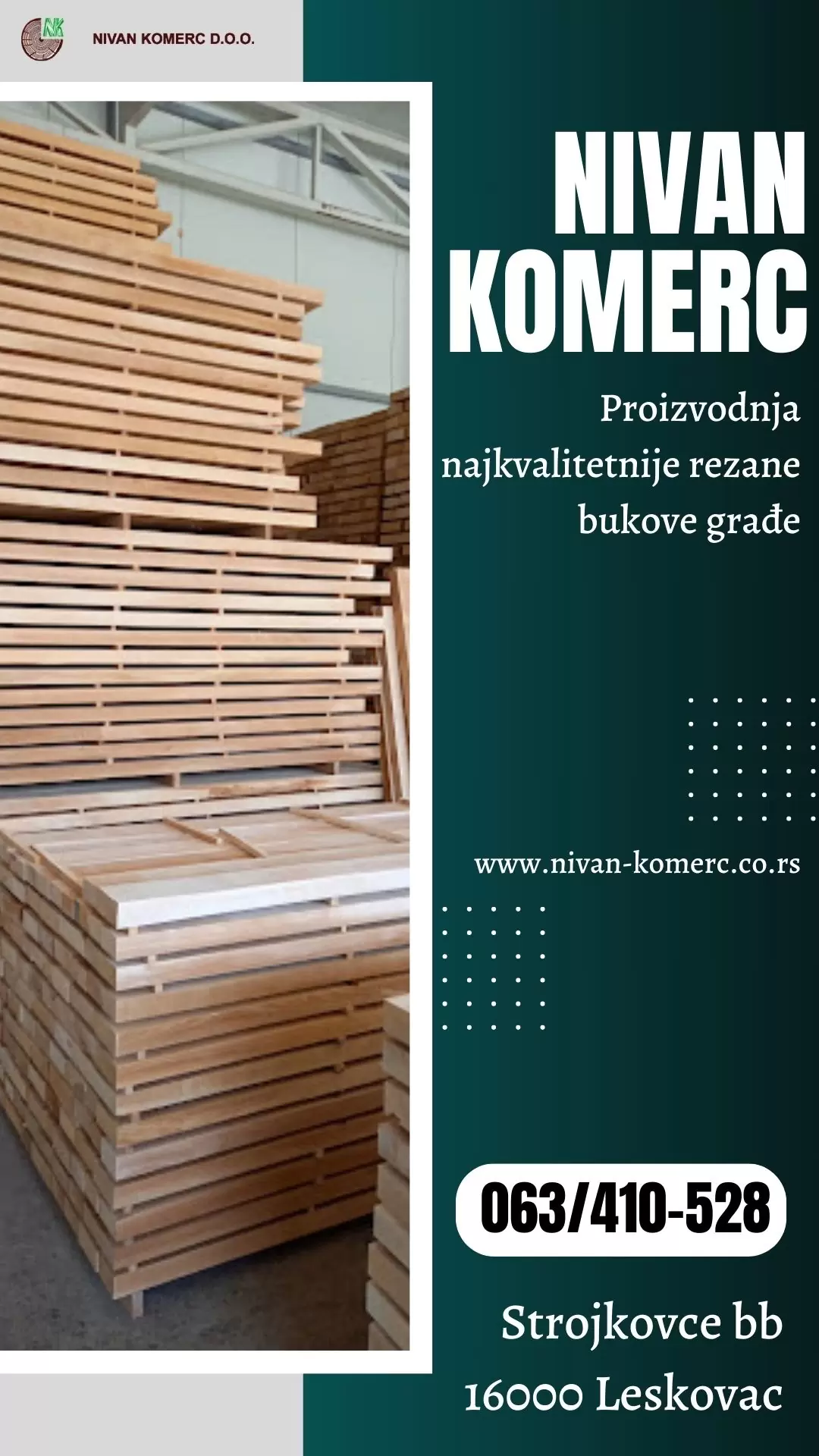 Proizvodnja najkvalitetnije rezane bukove gradje PT Nivan-Komerc