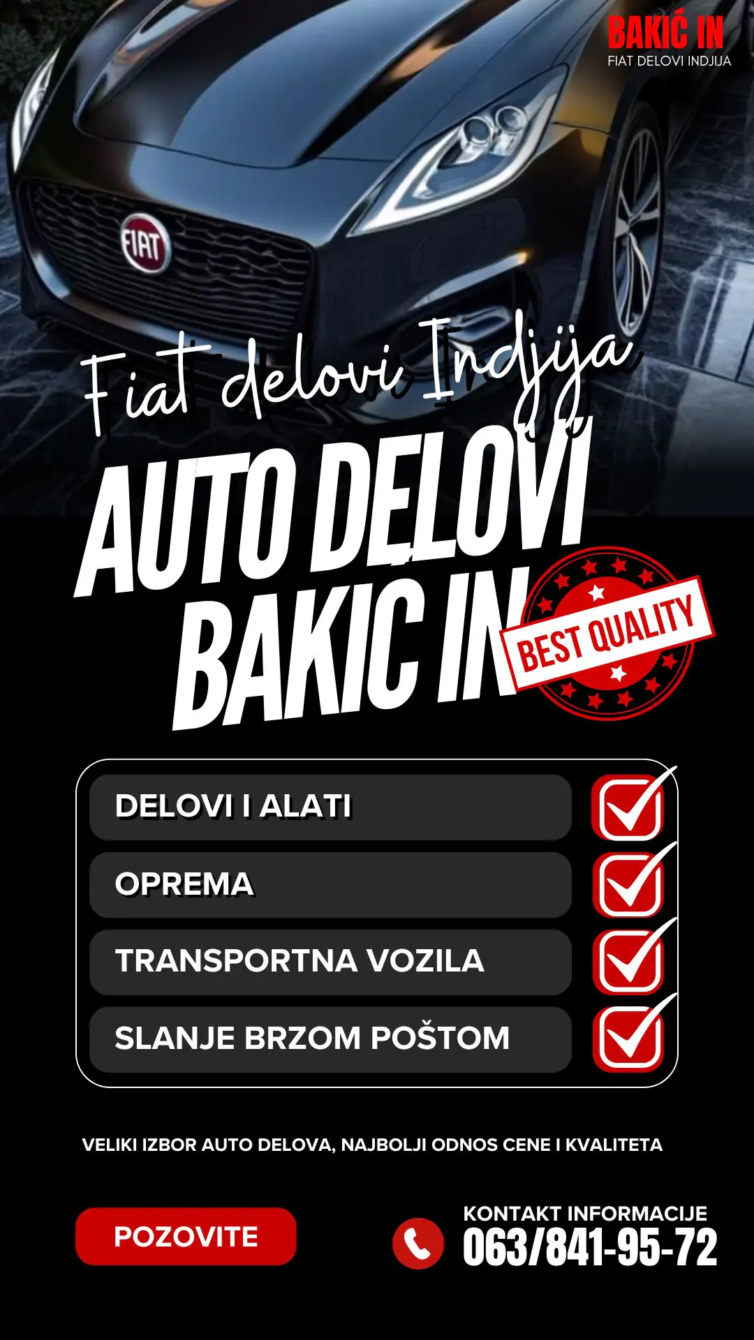 Fiat delovi Indjija | Auto delovi Bakić IN