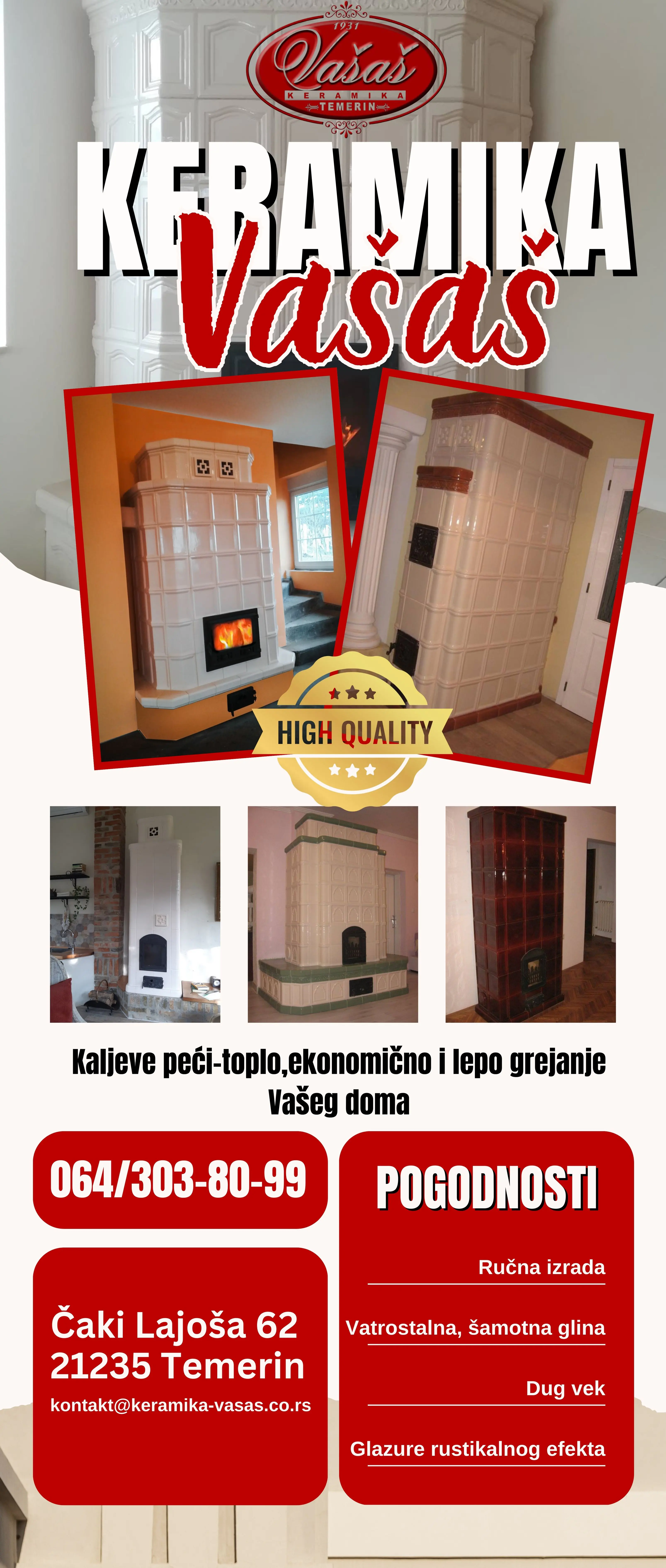 Keramika Vašaš Proizvodnja kaljevih peći Temerin