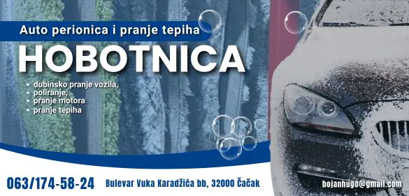 Auto perionica i pranje tepiha Čačak Hobotnica
