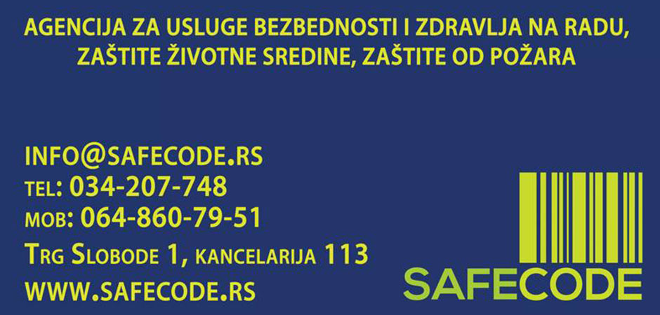 Safe Code Agencija za usluge bezbednosti i zaštite na radu