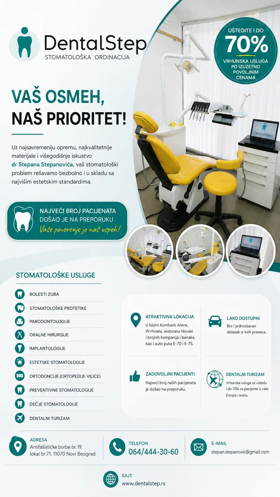 Stomatološka ordinacija Dental Step Novi Beograd