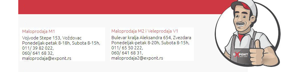 Expont oprema za grejanje i vodovod centralno etažno
