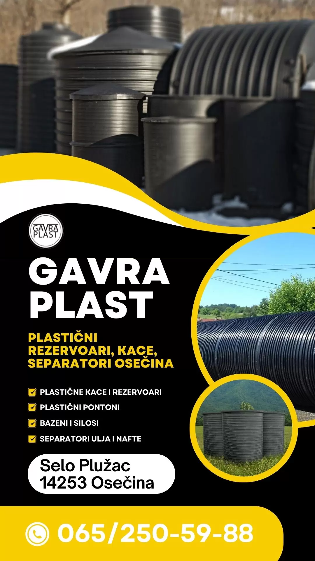 SZR Gavra plastični rezervoari, kace, separatori Osečina