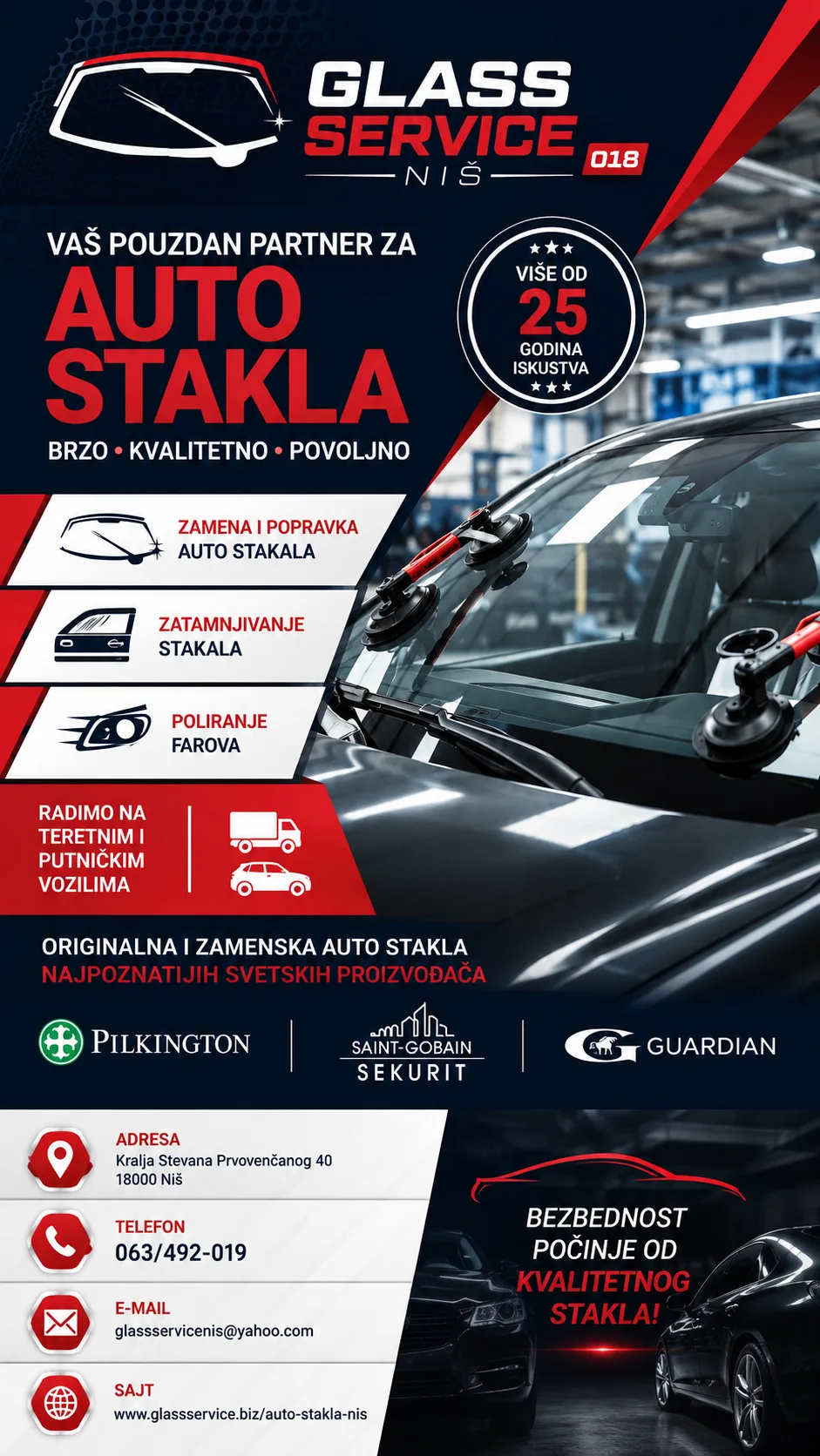 Glass Service 018 Niš auto stakla zamena i reparacija