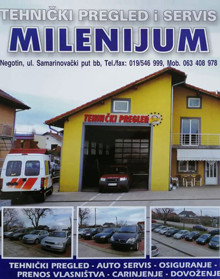 tehnički pregled auto milenijum negotin