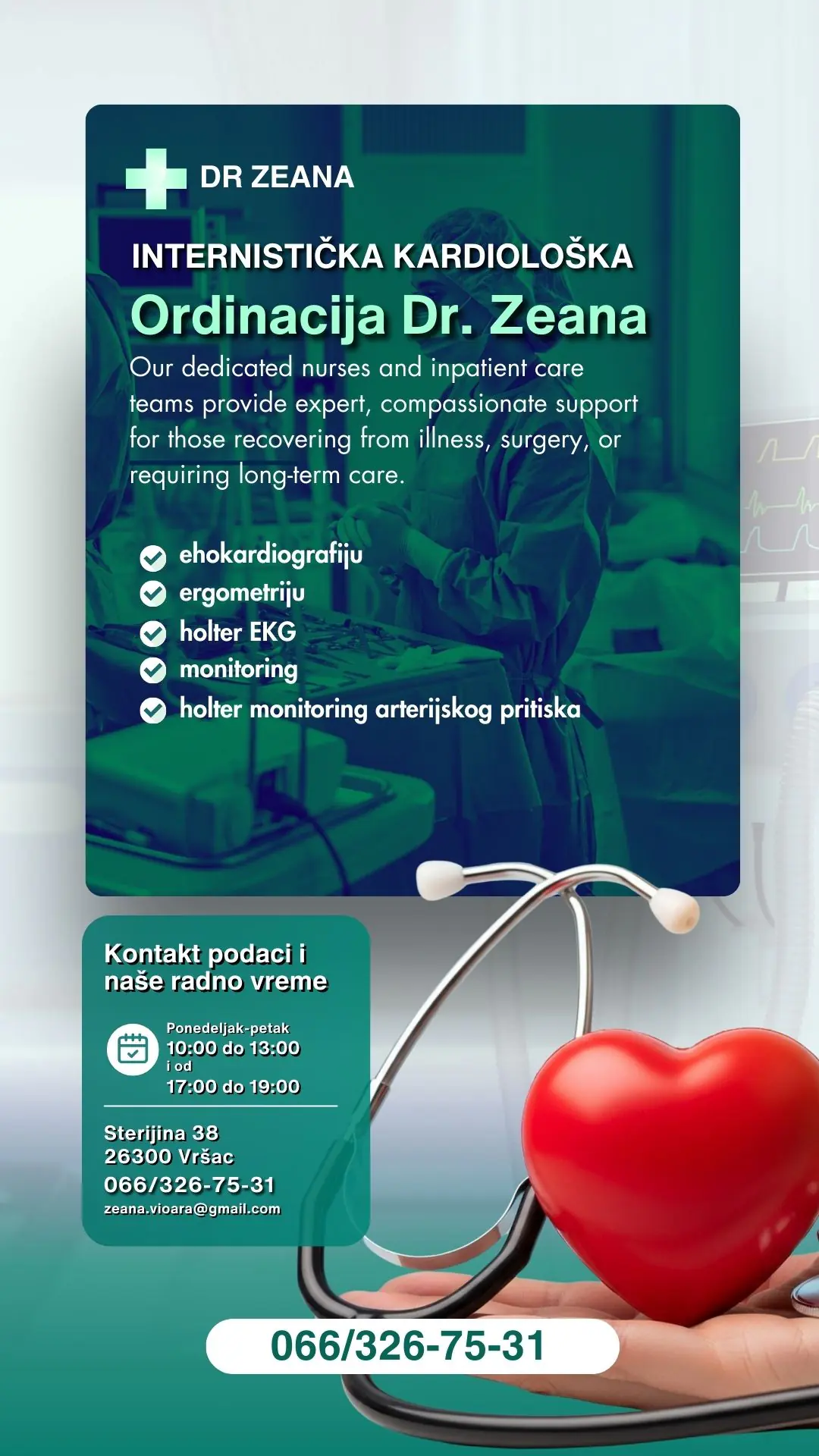 Internistička Kardiološka Ordinacija Vršac Dr. Zeana