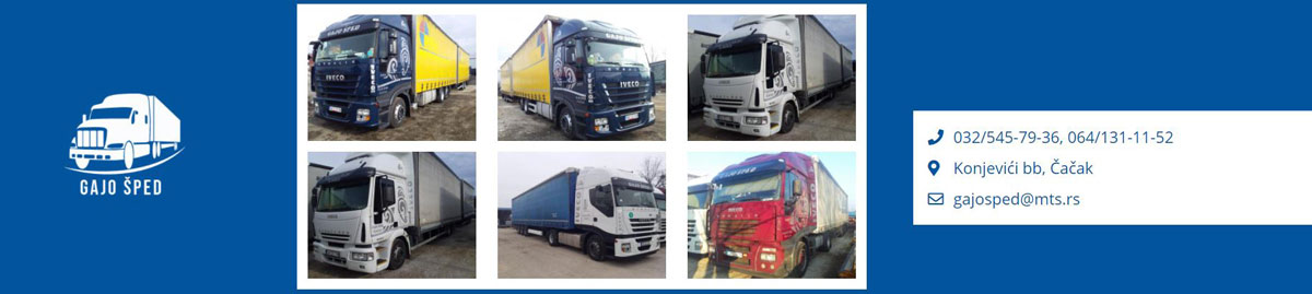 Transport robe Gajo Šped doo Čačak