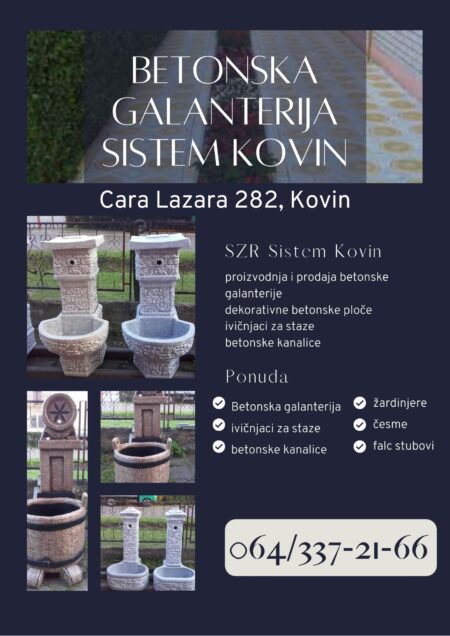 Betonska galanterija Sistem Kovin