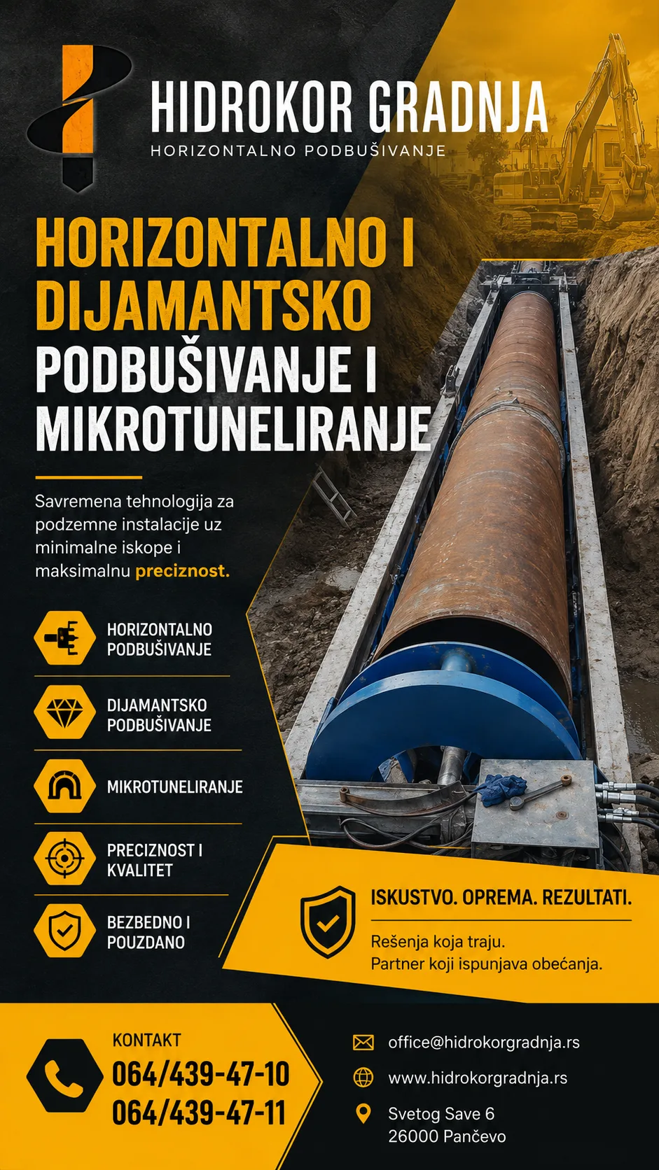 Horizontalno podbušivanje i mikrotuneliranje Hidrokor Gradnja doo