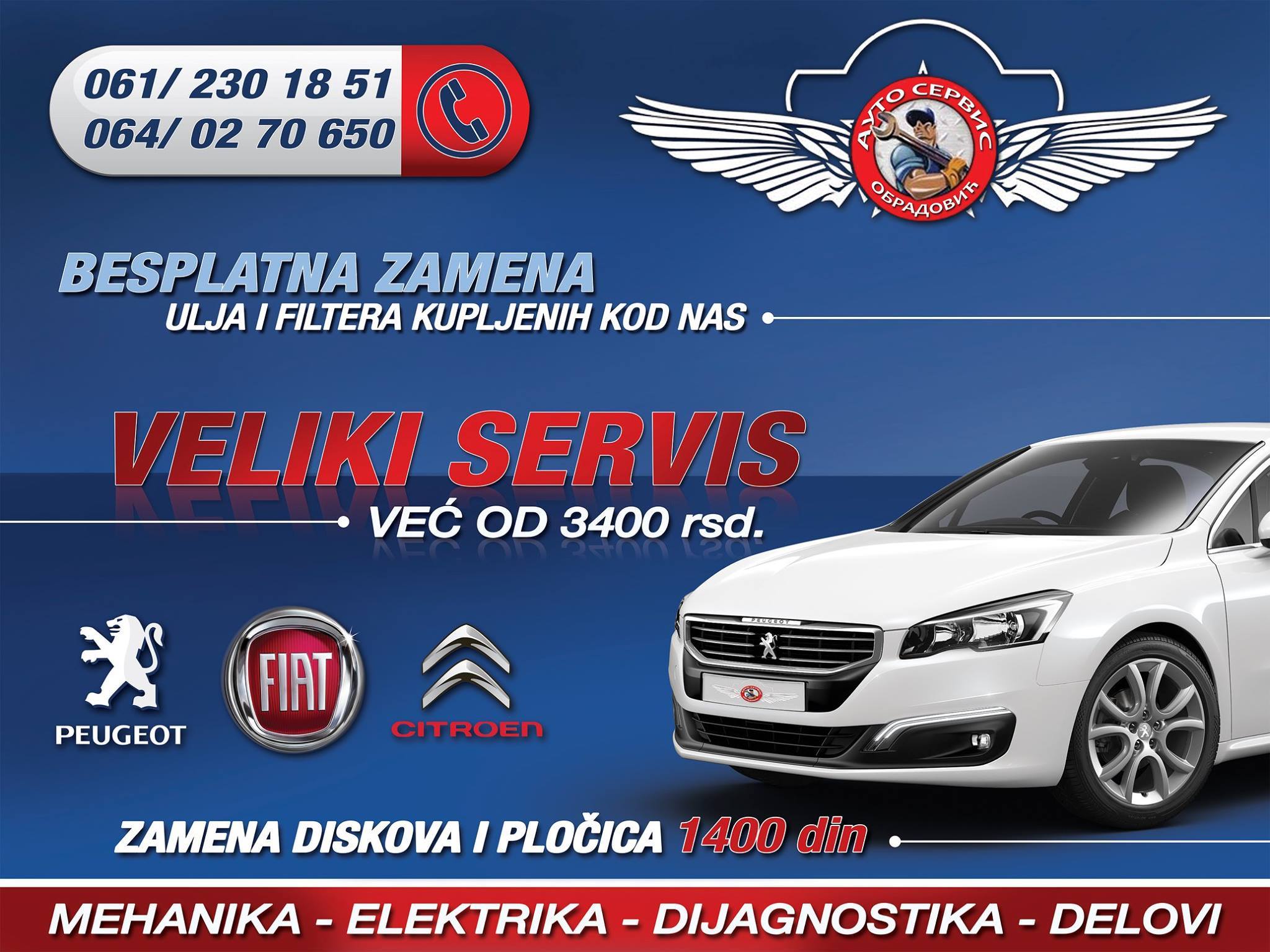 Auto servis Obradović Servis za Peugeot, Fiat i Citroen Beograd