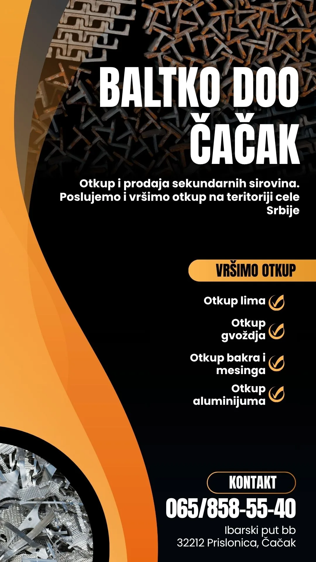 BaltKo doo otkup i prodaja sekundarnih sirovina Čačak